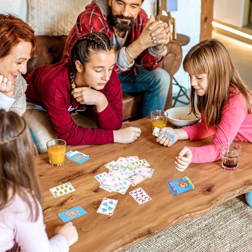 Card Games for Kids, Go Fish,Old Maid,Memory Match,Slap Jack,Crazy 8s,War-6 Pack Classic Fun & Educational Games for Family Game Night,Great Gift for Birthday Christmas Holiday Easter Basket Stuffers