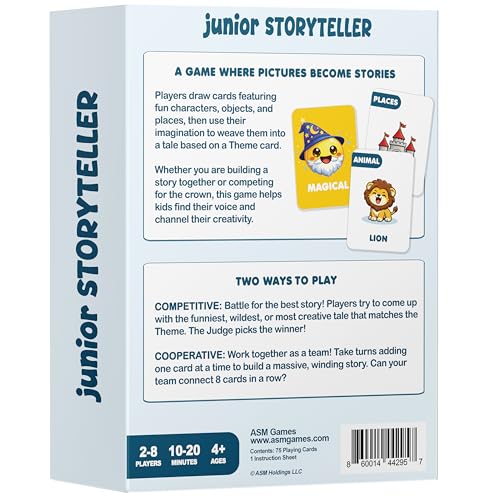 Junior Storyteller, Conversation Card Game for Kids 4-8, Speech Therapy Toy | Fun Learning Activity & Educational Game for Kids, Speech Therapy Resource, Special Education & Preschool Classroom Must Have