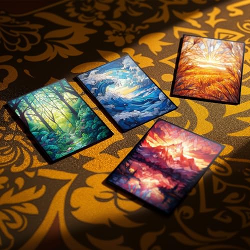 MTG Card Sleeves - Island - Ultra Clear Front & Matte Finish Back, 100 Count Standard Size Matte Art Sleeve for Magic The Gathering - color: Island