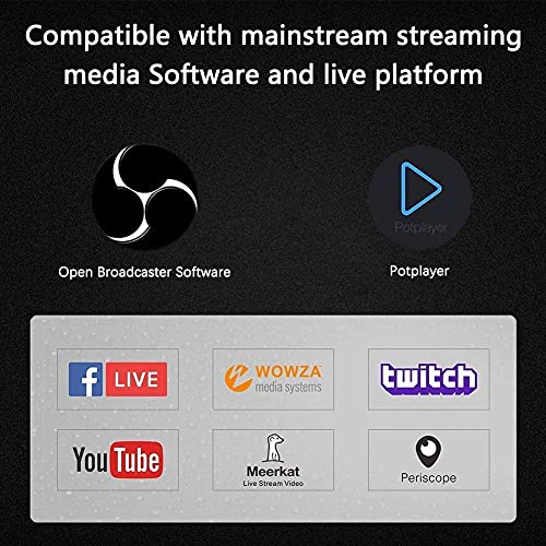 Video Capture Card, 4K HDMI Video Capture Device, 1080P HD 30fps Live and Record Video Audio Grabber for Gaming, Streaming, Teaching, Video Conference