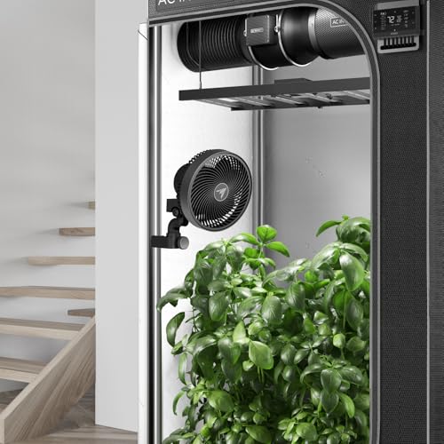 AC Infinity CLOUDRAY S9 Grow Tent Clip Fan 9” | Redesigned Long-Life EC Motor, 10 Dynamic Wind Speeds, 10-Level Oscillation, IP-54 Weatherproof for Grow Tent Cooling - size: 9", Auto Oscillation