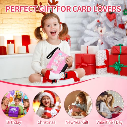 Small 1 Pocket Card Binder for Cards,Mini Trading Card Binder Holder Fits 80 Cards with 40 Removable Sleeves,Card Collection Binder Album Book Case for TCG,MTG,Sports Games (Bottle Cat) - color: Bottle Cat