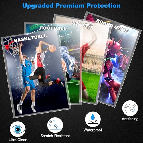 200Pcs Card Sleeves, Penny Sleeve,Trading Card Sleeve, Clear Inner Protector Fit for MTG TCG Baseball Football Soccer Sports Standard Trading Cards Sleeve
