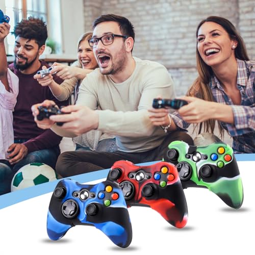 3 Pack of Xbox 360 Controller Skin, Leery Premium Super Grip Protective Skin Case Cover for Xbox 360 Controller