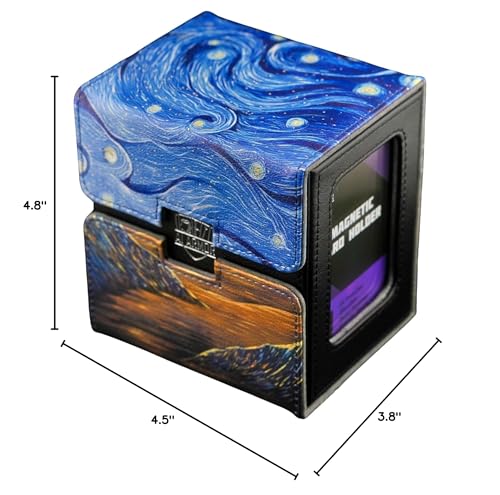 TCG/MTG Commander 100+ Card Art Deck Box With Storage (Starry Starry Black Lotus) - style: Single Commander