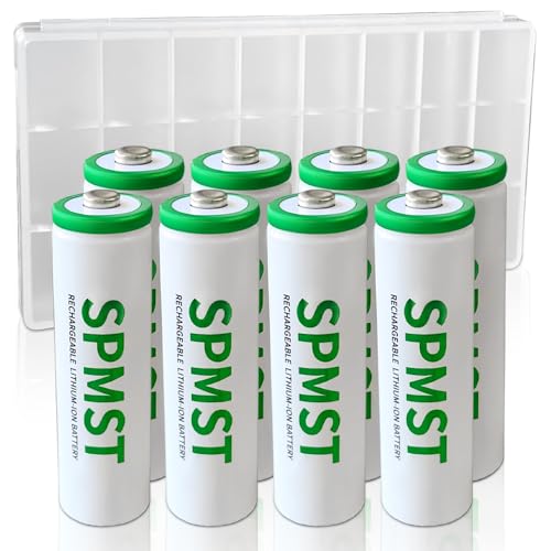 AA Rechargeable Batteries, 8 Pack 2800mWh 1.5V Lithium AA Batteries—High Performance Double A Long Lasting Battery for Flashlight, Toys, Remote Control, Alarm System (Rechargeable)