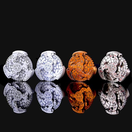 7-in-1 Spinner DND Dice Set, Rotate Metal Rotate Dungeons and Dragons DND Compass Dice, Cool RPG Role Playing Table Game Dice - color: Mechanical-silver Bule