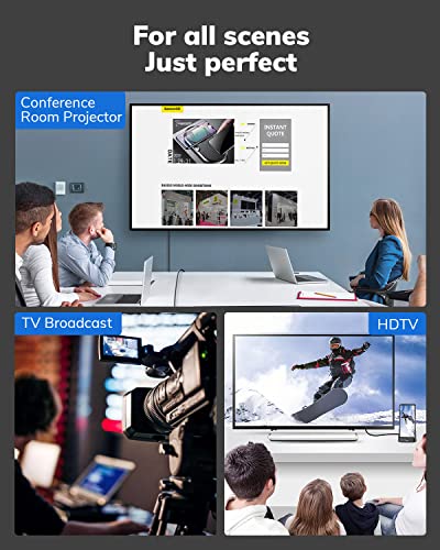 8K HDMI Cable 1.5FT/0.5m, High Speed 48Gbps HD Shielded Cord, Supports 8K@60Hz, 4K@120Hz in-Wall CL3 Rated HDMI 2.1 Cord, Compatible with Roku TV/Laptop/PC/HDTV and More - size: 1.5Feet