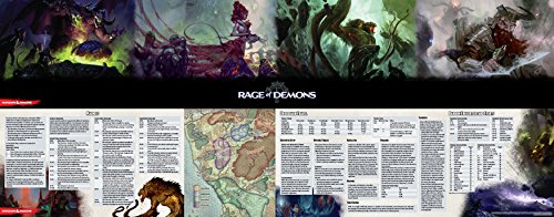Gale Force Nine, Dungeons & Dragons: Rage of Demons Dungeon Master's Screen - Full Art, Multicolor DM Screen