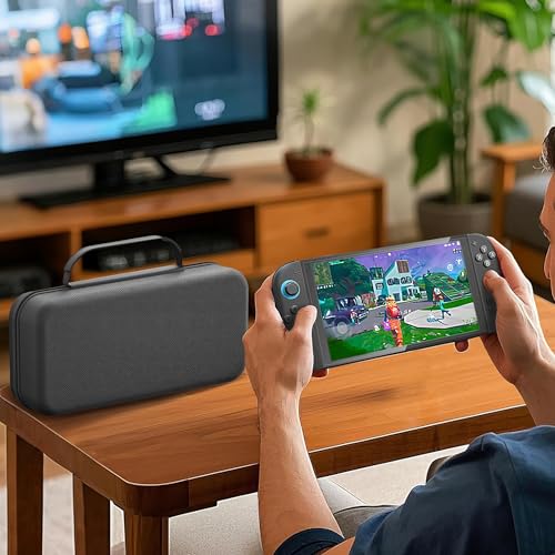 ERTYOIUJF Carrying Case Compatible with Nintendo Switch 2 (2025), Hard Shell Portable Travel Carrying Case Large Space with 24 Games Cartridges for Switch Console & Accessories