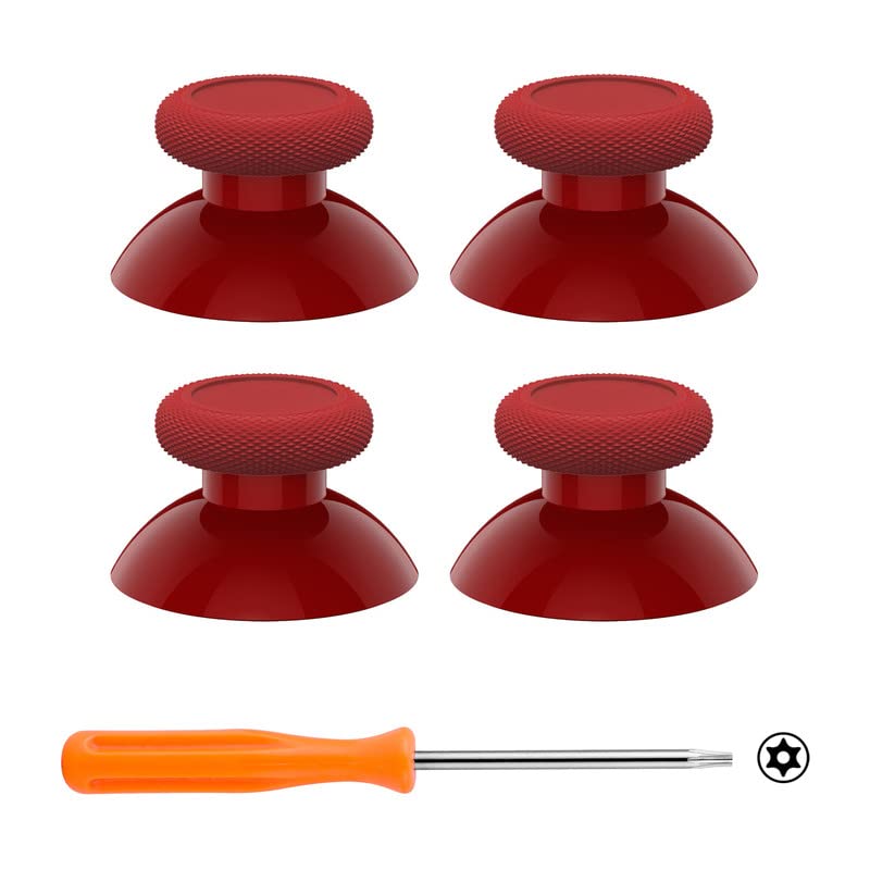 eXtremeRate Replacement Controller Joystick for Xbox One - 4 PCS Carmine Red Thumbsticks Analog Thumb Sticks Parts for Xbox Series X/S, Xbox One S/X, Elite Controller with Repair Kit Screwdriver - color: Carmine Red