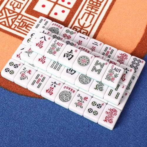 American Mahjong Tiles (1.2”,Tiles Only), 166 American Mahjong Tiles with Light Green Color - color: Light Green