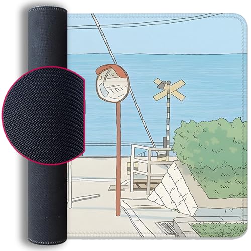 Cute Desk Mat Kawaii Anime Large Gaming Mouse Pad Cartoon Rabbit Desk Pad,Stitched Edges Non-Slip Waterproof Rubber Base Mous Mat for Office,Computer,Keyboard,Laptop and Home Desk Pad(27.5X11.8 in) - color: Cartoon Anime