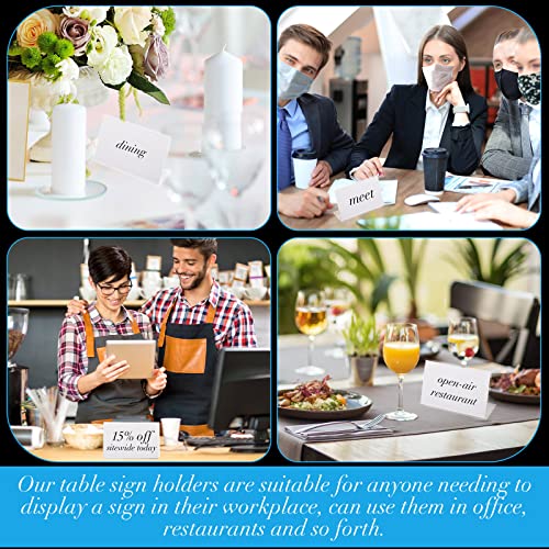 Vicenpal 3.5 x 2.5 Inches Small Acrylic Sign Holder Clear Picture Frame Acrylic Stands Back Slant Sign Holders for Party Buffet, Wedding Signs, Office, Store, Restaurant, Horizontal(20 Pcs)