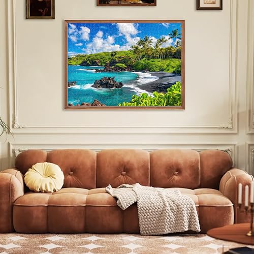 500 Piece Puzzles for Adults, Beach Jigsaw Puzzle 500 Pieces, Seaside Puzzles 500 Pieces for Adults, Ocean Jigsaw Puzzle, Funny Challenging Great Gift for Family Friends, 21 x 15 in - style: Hawaii Puzzle