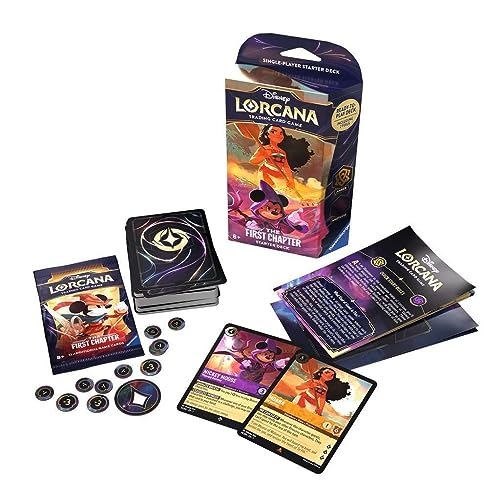 Ravensburger Disney Lorcana TCG: The First Chapter - Amber & Amethyst Single-Player Starter Deck | Engaging Gameplay | Over 200 Original Disney Artworks | Ideal for Ages 8+
