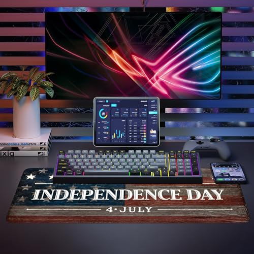 Mouse Pad, Large Anti-Slip with Stitched Edges Desk Mat Desktop Laptop Computer Desk Keyboard Mat,Table Protector Blotter Mat (National Flag, 31.5" x 11.8") - color: National Flag, size: 31.5" x 11.8"