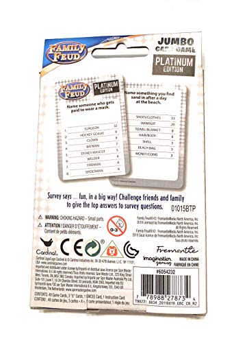 Family Feud Jumbo Card Game Platinum Edition