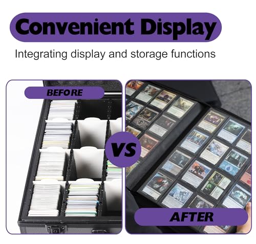 Premium 2000 Pocket Card Binder - 20 Pocket Trading Card Binder with Sleeves Fits 2000 Cards, Ringless Card Album for TCG - Model A,Classic Purple - color: Classic Purple