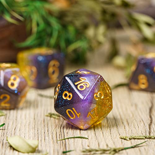 7PCS Non-Binary-Pride Polyhedral DND Dice Set, Homosexual Flag D&D Dice for RPG and Other Table Games - color: Flag-non-binary-pride