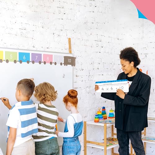 15 PCS Number Line Dry Erase Boards, Double Sided Writable and Erasable Board-0-10 on One Side & 0-20 on Other Side Math White Board for Kids, Students, Classroom and Home (12” x 4”) - color: Stars, size: 0-10/0-20 -15 Packs
