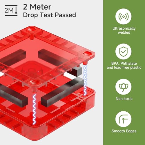 Travel Magnetic Tiles for Kids Car Games: 26 PCS Mini Magnet Building Blocks in Tin Box to Stop Crying - 0.64 lb Pocket Size Educational Toy - Road Trip Essentials - Boys Girls Age 3-8 - style: Green 26PCS