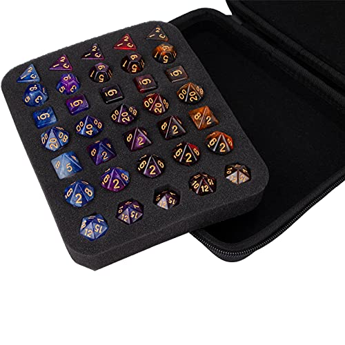 Aenllosi Hard Case for DND Dice Set 70 Polyhedron DiceSmall | EVA case construction, Custom-cut compartments, Cushioned interior, Case only