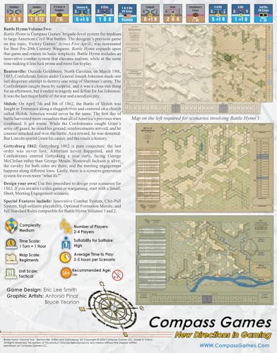Compass Games Battle Hymn Volume Two, Shiloh, Bentonville, and Gettysburg '62