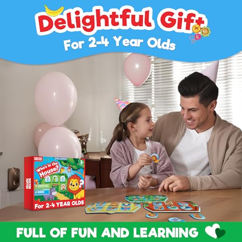 Doctor Jupiter Who's in The House Game | Toys for Ages 2-4 | Birthday Gift for 2 Year Old Boys and Girls | Toddler Toys for 2-3-4 Year Old | Learning & Education Toys - style: Who's In the House