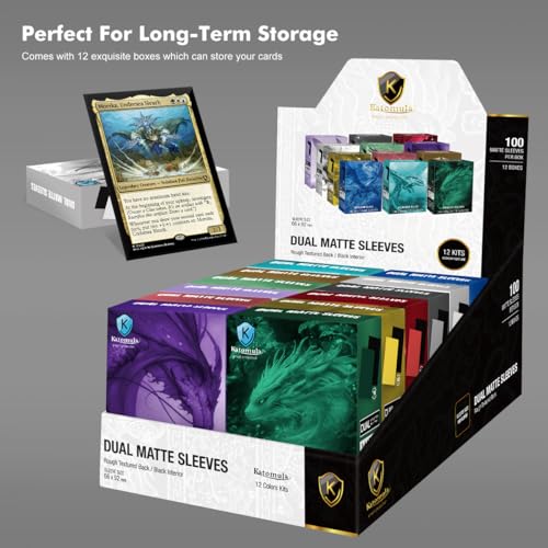 Snow White Dual Matte Card Sleeves, Katomula Card Sleeves for MTG, Standard Card Sleeve for PKM, Flesh & Blood - color: Snow White