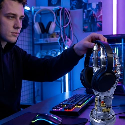 Gaming Controller Holder Stand, Cyberpunk Silverhand Mechanical Hand Modern Home And Game Room Decor, Perfect Resin Art Gift for Husband, Boyfriend