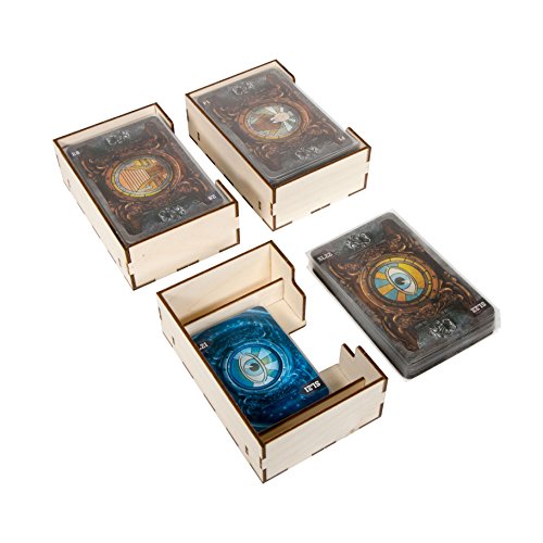 The Broken Token Mysterium Compatible Game Organizer - Wood Storage Box with Multiple Trays