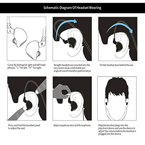 KZ ZS10 PRO in Ear Monitor Headphones, 4BA+1DD 5 Hybrid Driver Gaming Earbuds Wired Earphones, HiFi Clarity Sound Immersive Bass IEMs for Gaming Musician Singer Audiophile (Blue Without Microphone) - color: Blue, style: without mic