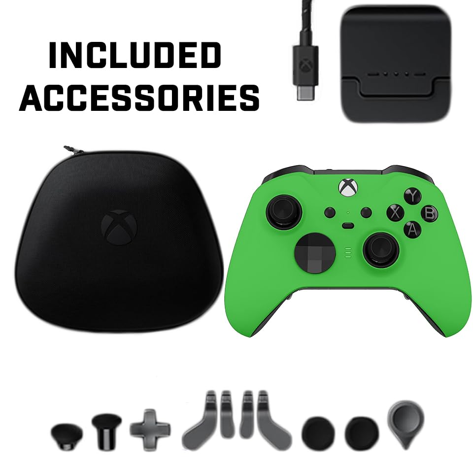 Custom Controllerzz Elite Series 2 Controller Compatible With Xbox One, Xbox Series S, and Xbox Series X (Green) - color: Green