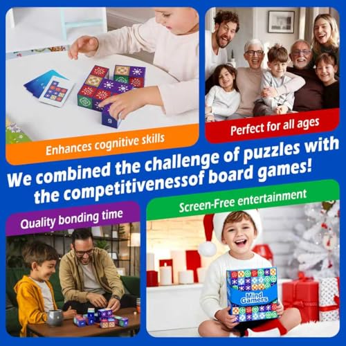 Puzzle Matching Games, Block Puzzle Games, Visual Recognition Matching Board Game, Family Night Board Game to Develop Kids Problem Solving Skills (Style A)
