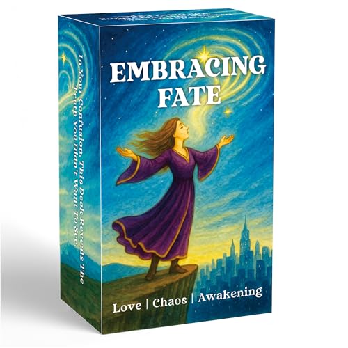 DPEHAKMK Embracing Fate Oracle Deck, Oracle Cards for Beginners, 78 Cards Deck for Love, Healing, Life Path, Spiritual Guidance, Modern Relationship Themes, Intuition, and Soul Messages