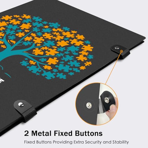 Nariolar Puzzle Storage Folder for 1000 Pieces | 24 Sheets/48 Puzzles, Large Capacity Portable Puzzle Album to Store Finished Puzzles - style: 1000pcs-bound Folder
