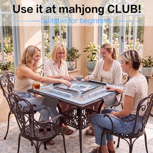 4 Packs Mahjong Card Holder for Table, Foldable Under Mat Slide-in Plastic Tile Racks 3D Space-Saving Angled Stand Table Accessories for American Mahjong Cards Game Night(Flower,Black) - color: Black
