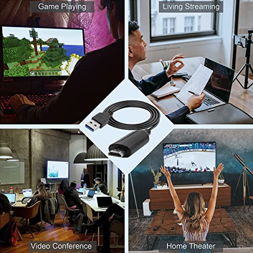 Video Capture Cards, 4K HDMI to USB Video Capture Device, Card Game Capture Card Audio Capture Adapter, Record Video Audio Grabber for Gaming, Streaming, Teaching, Video Conference
