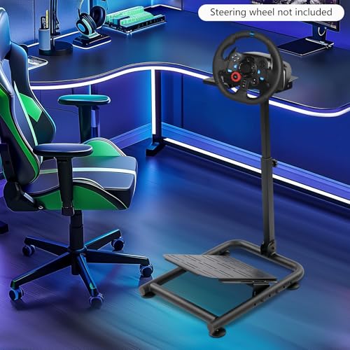 Kaichenyt Foldable Racing Wheel Stand Adjustable Sim Cockpit Steel | Foldable steel frame; height 23.23-35.04 inch adjustable; compatible with G29 G920 Fanatec; quick-fold storage
