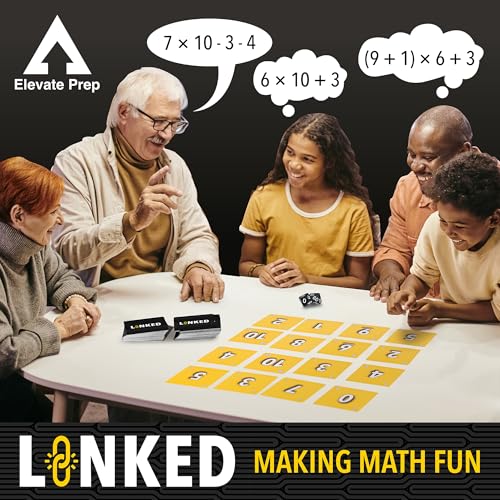 Elevate Prep Linked Math Game | The Game of Quick Thinking and Number Linking | Fun and Engaging Math Activity for Kids Ages 7+ | Practice Addition, Subtraction, Multiplication, and Division