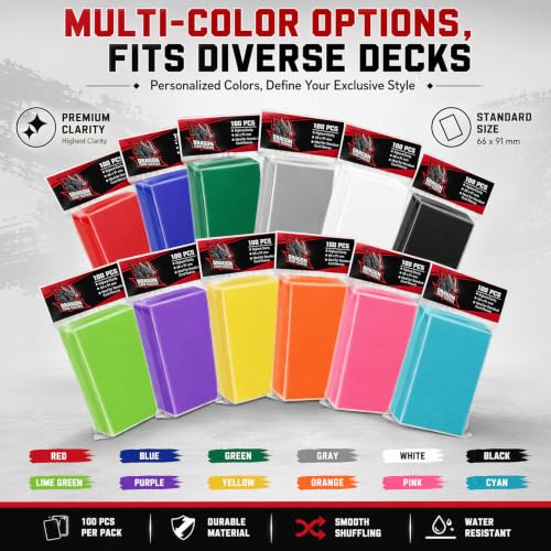 1200 Pack Matte Trading Card Sleeves Perfect for MTG Cards,12 Colour Card Sleeves Magic the Gathering,Standard Cards Fit for Baseball,TCG,Sports Cards