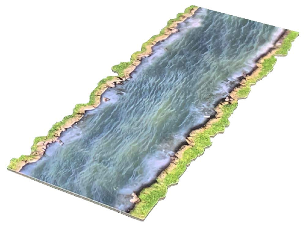 Battle Systems BSTFWA005 River and Roads Modular Fantasy Scenery - Perfect for Roleplaying and Wargames - Multi Level Tabletop Terrain for 28mm Miniatures - Colour Printed Model Diorama - DND - style: Roads and rivers