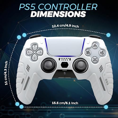 NexGami Wireless Controller Compatible with PS5, Bluetooth 5.0 Gamepad with 3D Hall Effect Joysticks, Dual Vibration, 6-Axis Motion Control, USB C Charging, Ergonomic Design for Gamers, Works with PS5 and Windows PC