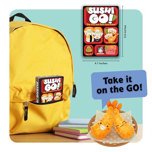 Gamewright Sushi Go, the Pick and Pass Card Game, Multi-colored