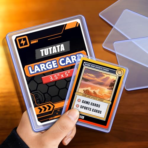3.5x5 Inches Oversize Card Topload Holders – 12 Pack, Premium Top Loaders for MTG Planechase Cards, Clear Rigid Top Loader Protectors