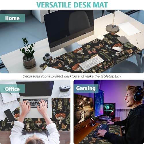 Mouse Pad Set Large Desk, Desk Matt for Desktop with Wrist Rest,Anti-Slip XXL Big Computer Ergonomic Mousepad with Wrist Support for Keyboard and Mouse(Plant) - color: Plant
