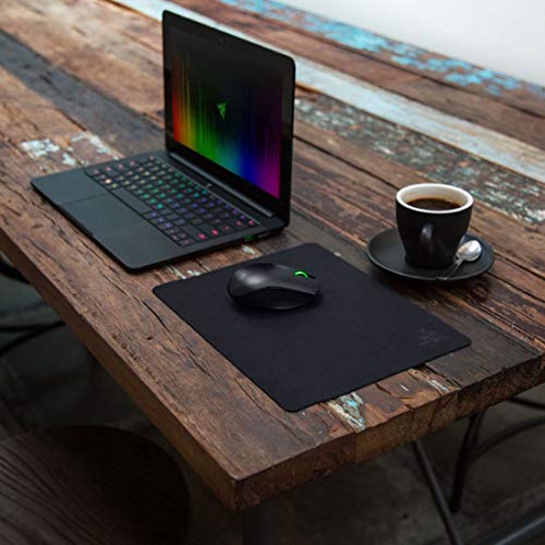Razer Goliathus Speed Gaming Mousepad, Smooth Gaming Mat, Black, Small | Anti-Slip Rubber Base, Portable Cloth Design, Anti-Fraying Stitched Frame, Stealth - color: Stealth Black, size: Small