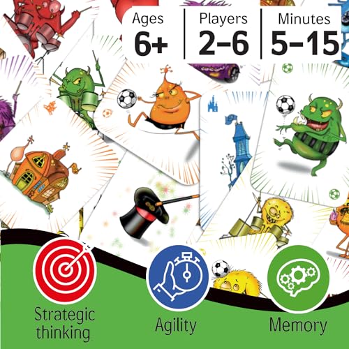 Speedy Monsters-Card Games for Kids Ages 4-8, Fast-Paced and Easy to Learn | Fun, Colorful Monster Match Game. No Reading Required. No Turns, Everyone Plays at Once. For 2-6 Players, Ages 6&Up - style: Speedy Monsters