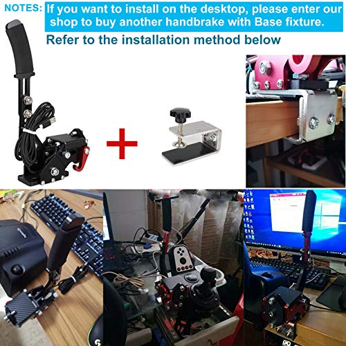 XOHYW 16Bit SIM USB Handbrake for Racing Game G25 G27 G29 G920 T500 T300 FANATECOSW AG3505,Only for PC Windows, Without Table Clamp